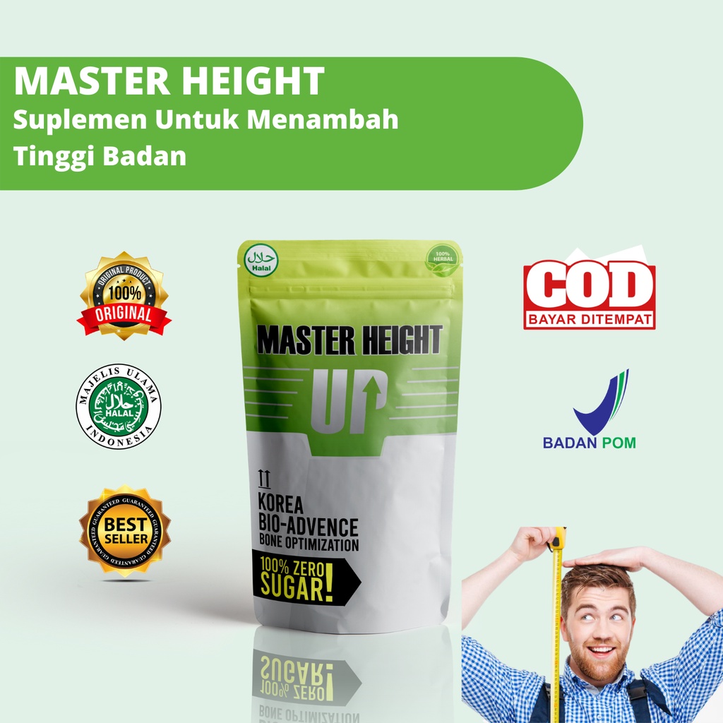 

MASTER HEIGHT – Peninggi Badan Original Terlaris / susu penambah tinggi badan / penambah tinggi