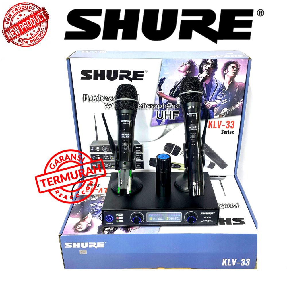 MIC KARAOKE WIRELESS SHURE KLV33 DIGITAL