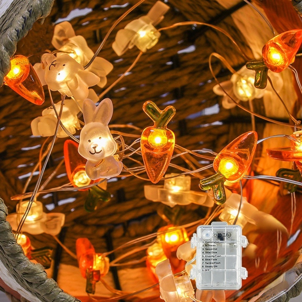Lampu Tumblr 20-led Bentuk Wortel Panjang 2M Untuk Dekorasi Pesta Ulang Tahun / Natal