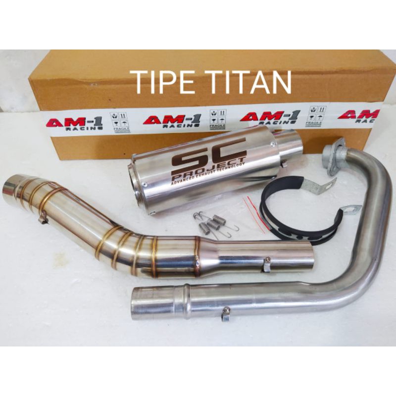 Knalpot Racing SC Project Pelangi New R15 V2 V3 Vva Vixion Nva Nvl Byson MT15 Gsx150 Gsx 150 Satria-4