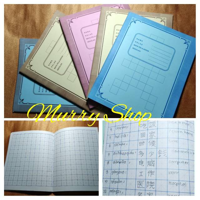 

Buku Tulis Kanji Mandarin (minimum order 2 buku)