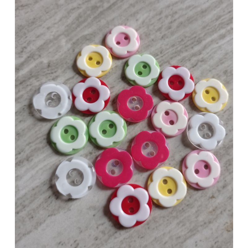 KANCING SAKURA BAJU BUNGA Diameter 1,5 cm