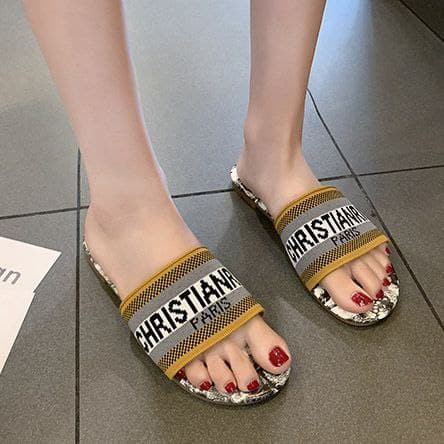 AGI9970 Sandal selip wanita Import terbaru termurah sandal slip on kekinian cod jakarta