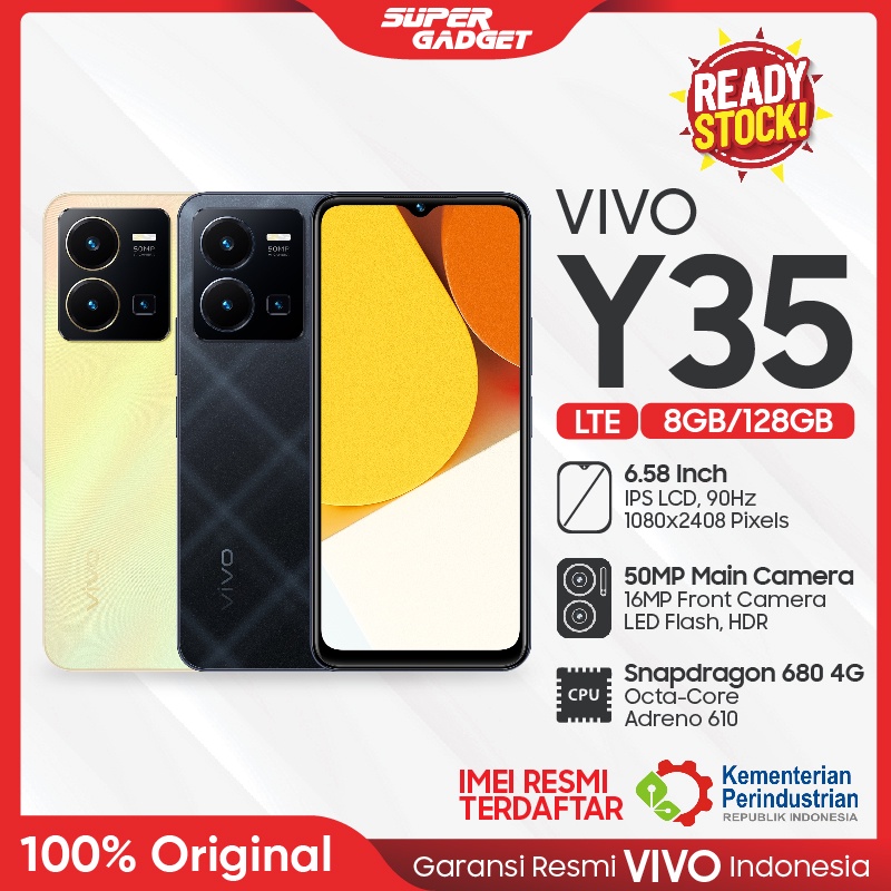 VIVO Y35 8/128 RAM 8 ROM 128 8GB GB 128GB HP Smartphone Android