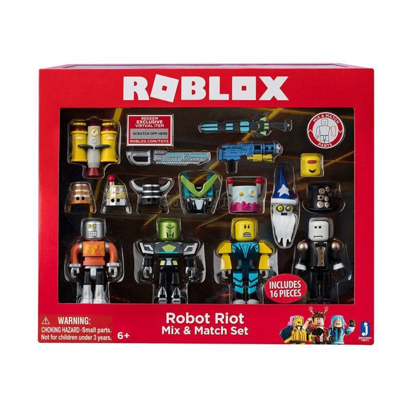 Roblox Set 4pcs Action Figure Robot Riot Shopee Indonesia - ultimate red ice armor roblox