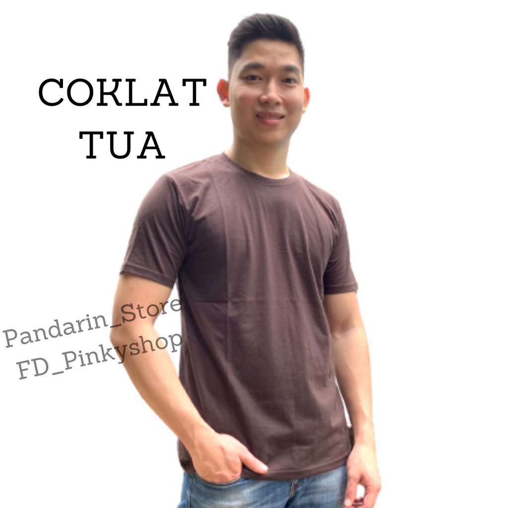 Kaos Polos Premium Coklat Tua