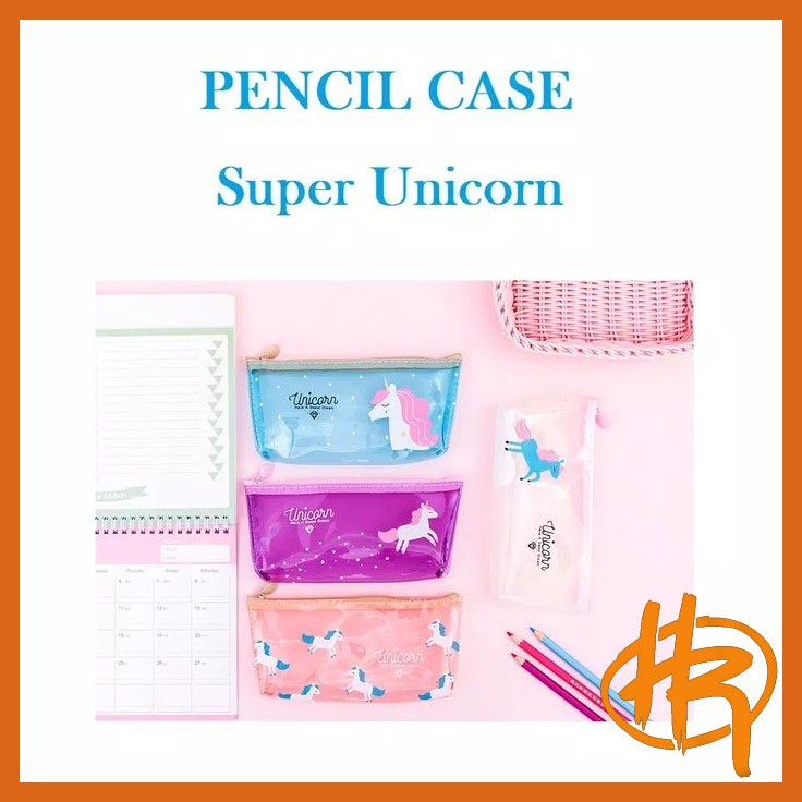 

tempat pensil super unicorn / tempat kosmetik / tempat pensil / kotak pensil / stationery / pensil
