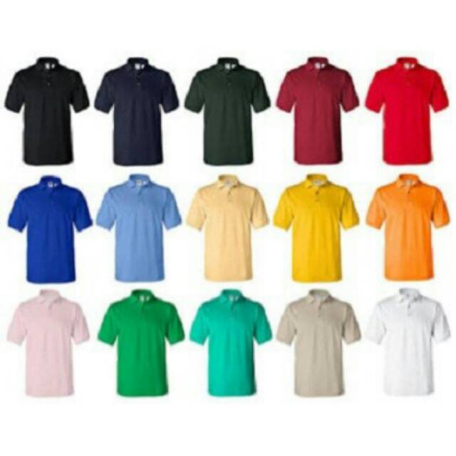 POLO SHIRT PRIA baju kaos kerah polos / kaos berkerah bahan katun lacos murah-6