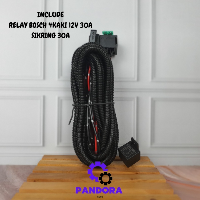 KABEL RELAY LAMPU TEMBAK MOBIL 2 LAMPU SOROT BAJA LASER RELAY BOSCH