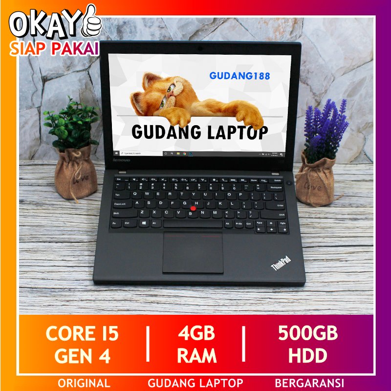 promo   laptop lenovo thinkpad x240 core i5 ram 4gb 500gb hdd second termurah bergaransi