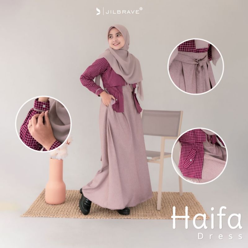 JILBRAVE Haifa Dress Stylish Kekinian Best Quality