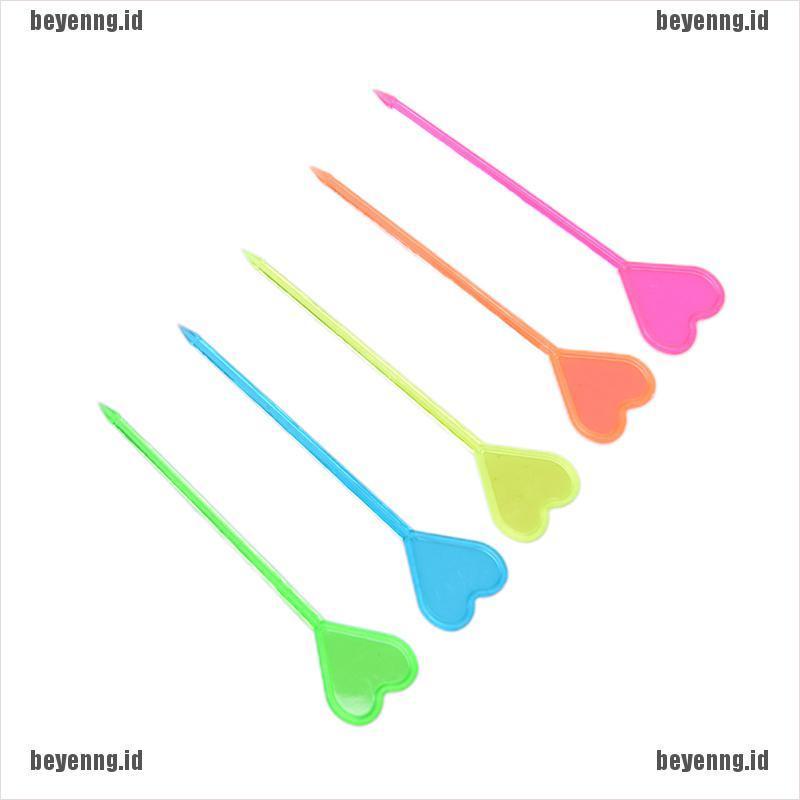 Bey 50 Pcs Tusuk Gigi Plastik Sekali Pakai Model Hatipanah Untuk Makanan Penutupbuah