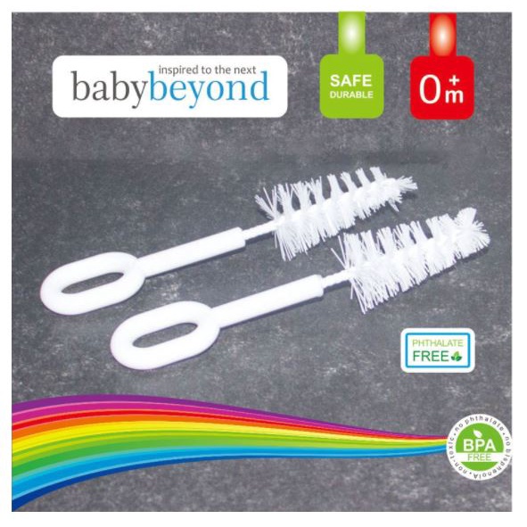 BABY BEYOND MULTI PURPOSE NYLON BRUSH 2PK BB1051 (SIKAT BOTOL)