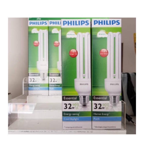 Lampu Philips Essential 32W 32 W 32 Watt 32Watt Putih Lampu Jari