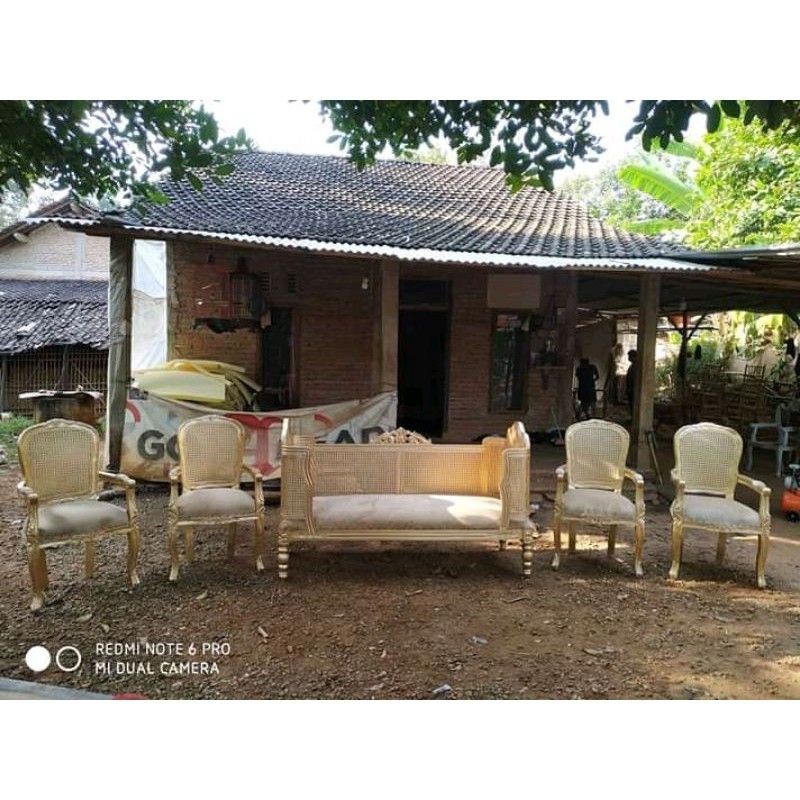 kursi pelaminan rotan rustik good quality