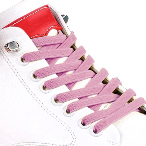 Original MR Shoelaces EF09 Elastic Pink Orchid Tali Sepatu Flat Elastis (Karet Lentur) with Metal Clip / Lock 100cm