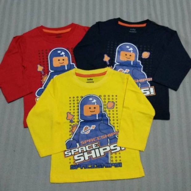 Kaos Anak Lengan Panjang Baby Victory Size 1 Boy Termurah Ecer Bebas Pilih Motif dan Size