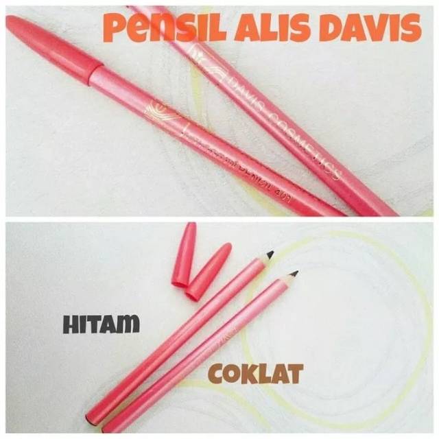 PENSIL ALIS DAVIS ORANGE / black &amp; brown lusinan