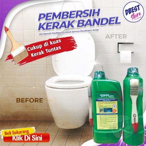 Original Topron Pembersih Kerak Lantai Dinding Porselin Keramik Kamar Mandi (Free Bubble)