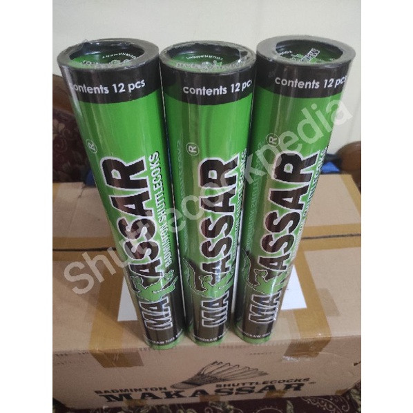 SHUTTLECOCK COCK KOK BOLA BADMINTON MAKASSAR HIJAU ORIGINAL