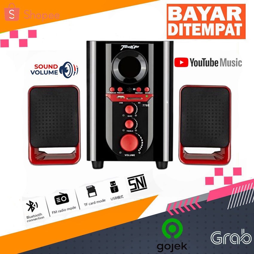 Speaker Aktif GMC Teckyo 778E Speaker Bluetooth Subwoofer Bass