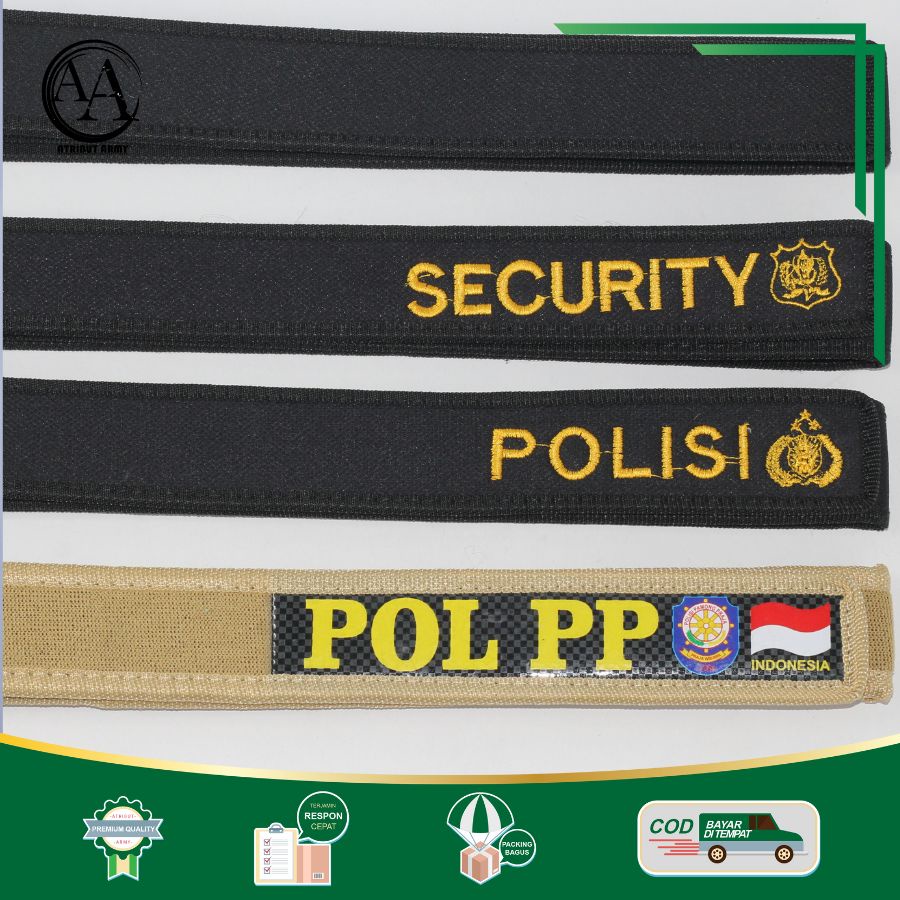 [SABUK DALAM KANVAS] Sabuk Kopel Dalam Perekat Satpam Security / Ikat Pinggang Satpam Security, Polisi, POL PP Hitam Pria