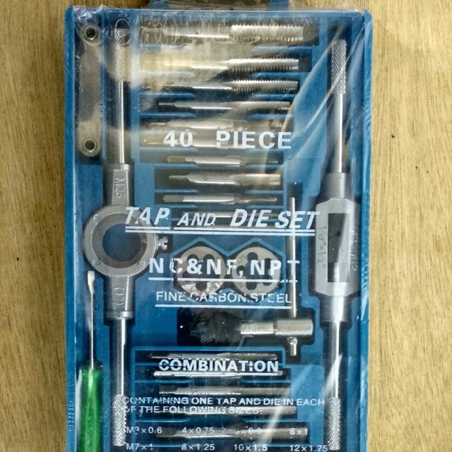 Tap & die set 40pc / tap snei set