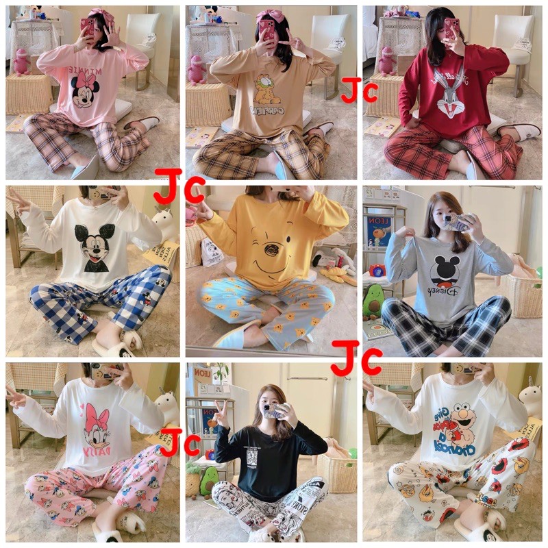 JC- STELAN IMPORT PP OVERSIZE / Set Piyama wanita Import murah / stelan tidur Wanita kekinian