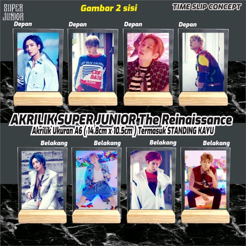 Akrilik Photo SUPER JUNIOR // The Reinaissance // Gambar 2 sisi ful laminai