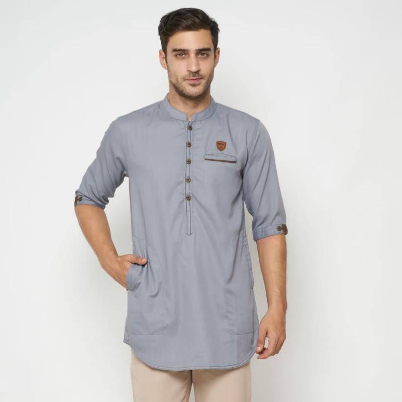 baju muslim koko kurta qoswa list saku
