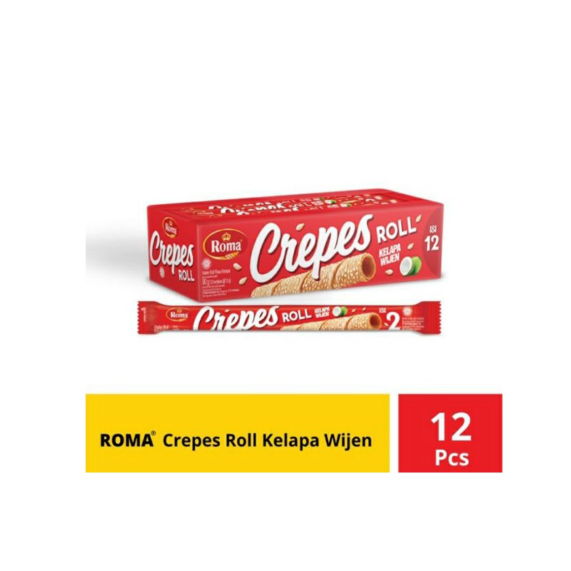 

Roma Crepes Roll Kelapa Wijen 12 x 7,5 g