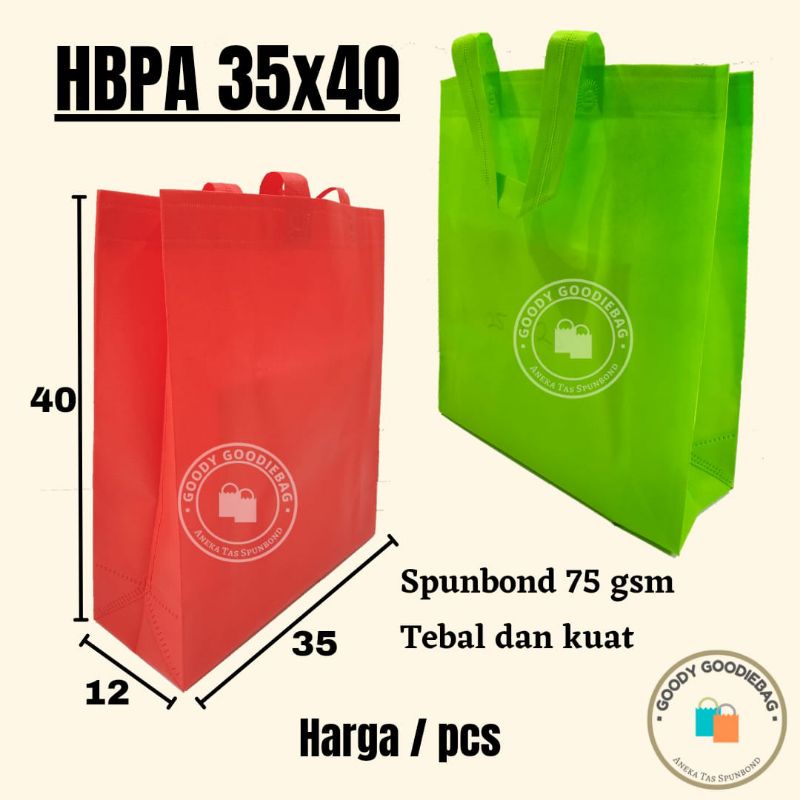 

Goodie Bag Tas Spunbond 35x40 Tas Belanja Jumbo Besar Hampers Sembako Bingkisan