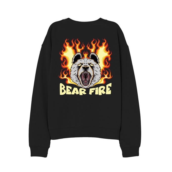 Sweater Crewneck  Pria BearFire Fleece Size M - XXL