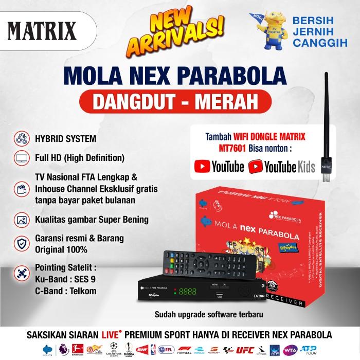Mola Nex Parabola Tipe Dangdut (Merah) + Wifi Dongle
