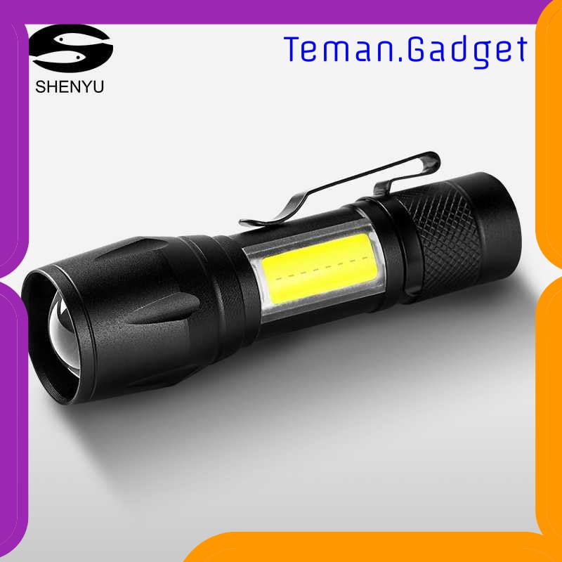 TG-IE189 TaffLED Senter LED Mini Q5 + COB 300 Lumens with Battery - 7098