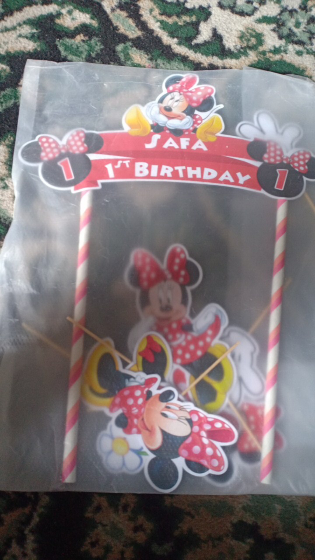 Topper Birthday Cake Minnie Mouse