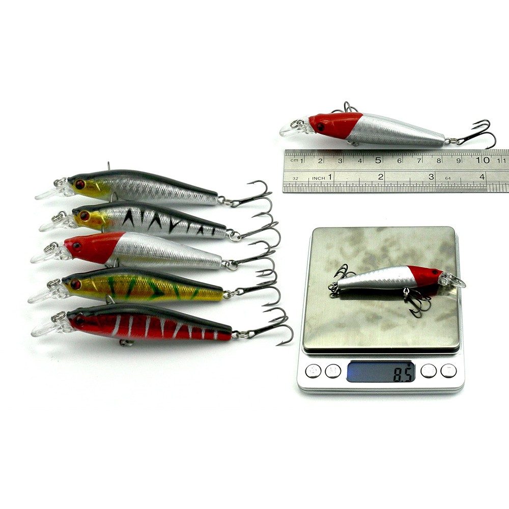 HENGJIA 56 Buah Set Minnow Crankbait Umpan Pancing Ikan Swimbait Fishing Lure Memancing Peralatan