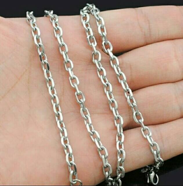 KALUNG TITANIUM MODEL NURI SILVER PRIA - WANITA BAGUS