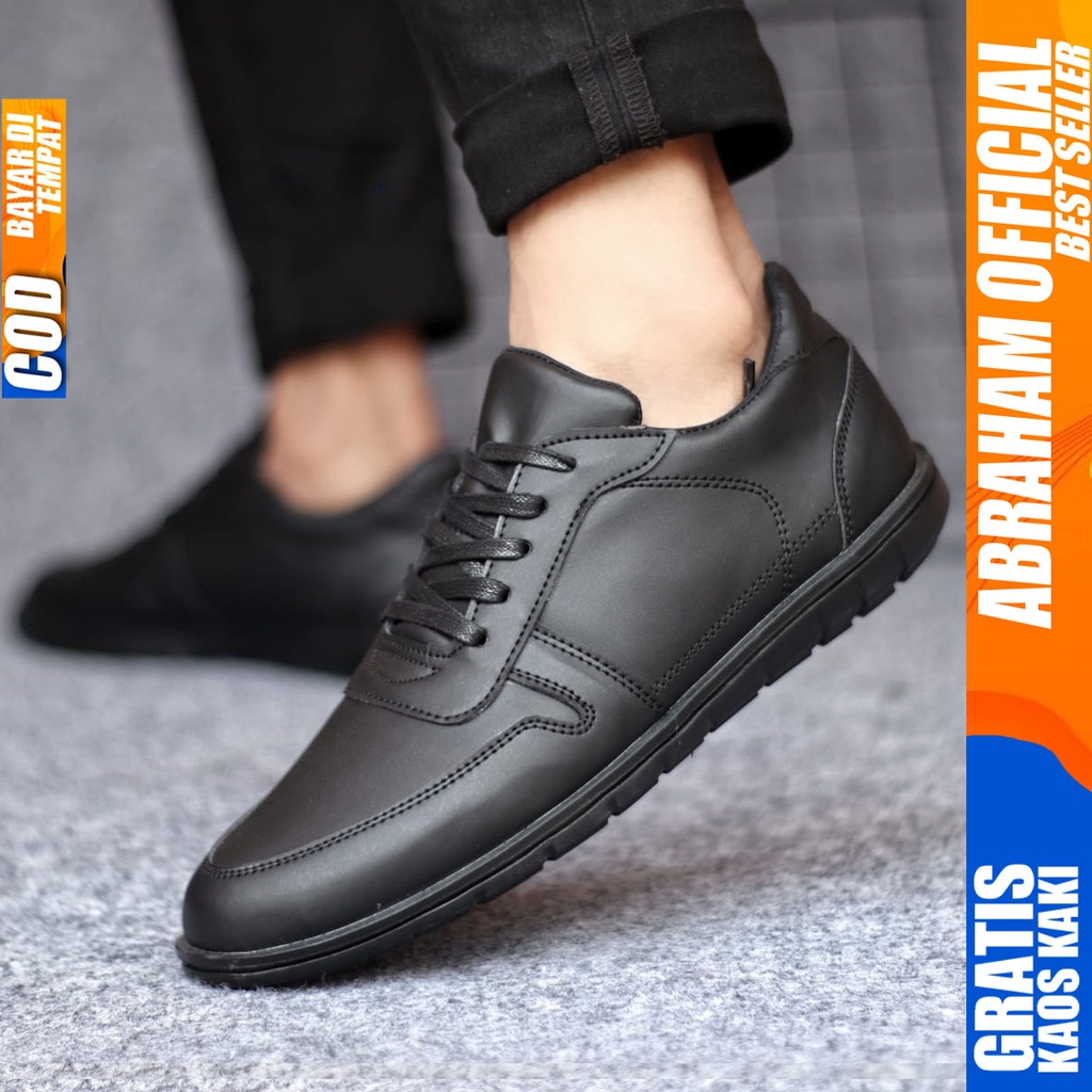 ABRHM x MUGEN Sepatu Formal Casual Pria Kulit Sintetis Kerja Kantor Kuliah Cowok Ori