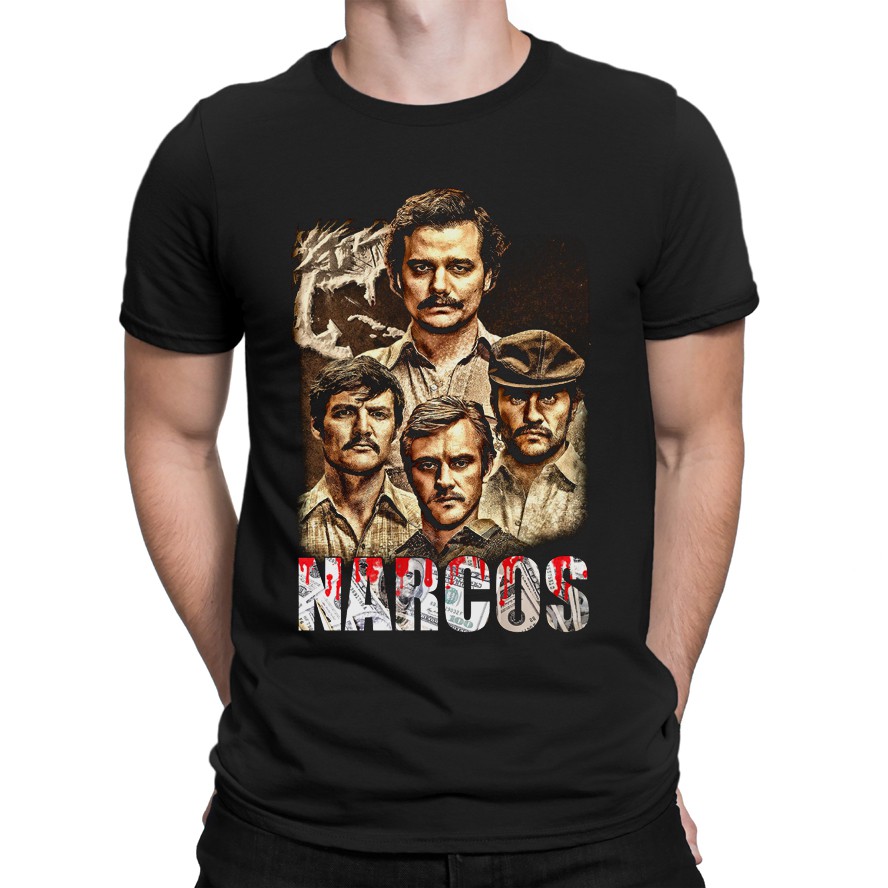 Kaos Baju Karakter Tokoh Film Movie TV Series - Narcos 02