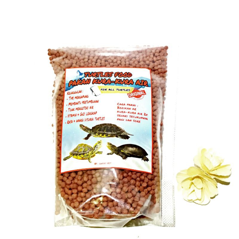 [250 GR] Makanan pelet pakan kura-kura air Brazil res dada merah turtle food reptil air TERMURAH