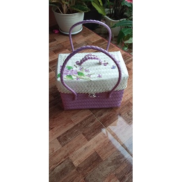 tas aban ukuran beras 5kg, tas kotak, tas cantik, tas decoupage