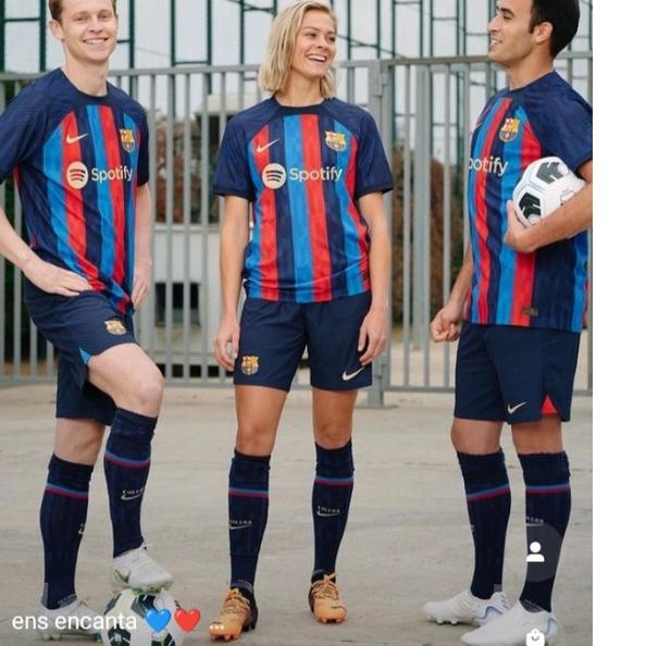 Ready ZCM9A JERSEY BOLA BAJU KIDS ANAK BARCA BARCELONA HOME 2022 2023 GRADE ORI OFFICIAL+NAMSET MESS