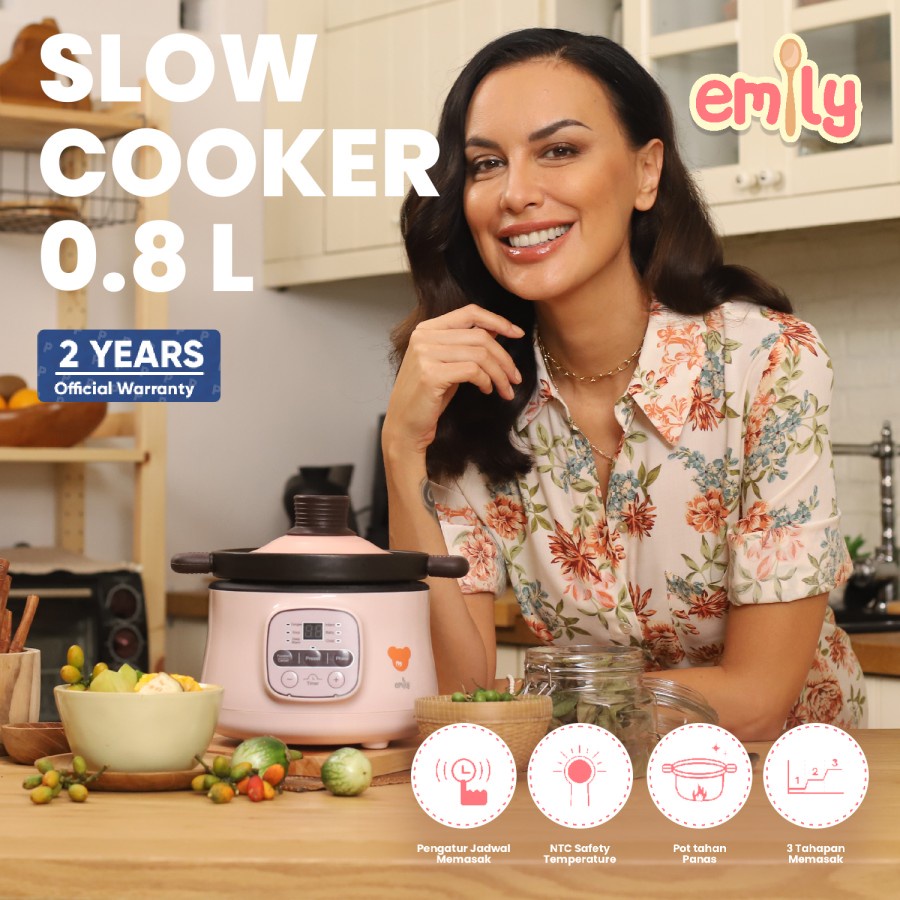 Jual Emily Slow Cooker 0,8L Claypot Slowcooker MPASI bayi Indonesia
