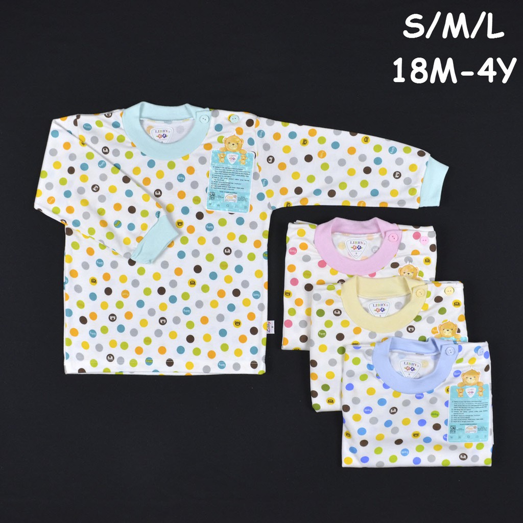 LIBBY 4 Pcs Oblong Panjang Anak Polkadot S M L 18M 4Y LIBBY 4 Pcs Oblong Panjang Anak Polkadot S M L 18M 4Y