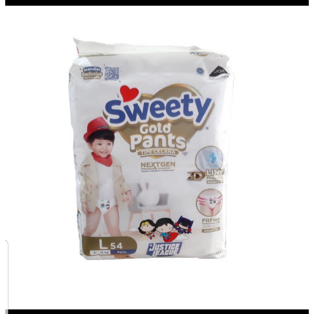 Sweety Pants Royal Gold S66, M60, L54, Xl44, Xxl 36 / Toko Makmur Online