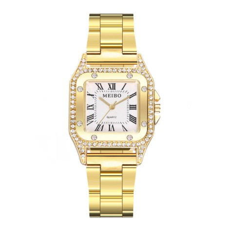 ✅COD Jam Tangan Wanita Geneva Rhinestone Diamond Stainless