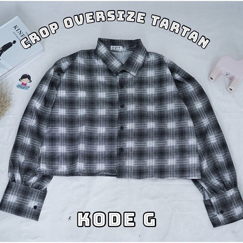 BEFAST - ZFS OOTD Wanita Kemeja Ctop FIFIN / CROP OVERSIZE TARTAN / Kemeja Hem Tartan / Kemeja Crop top Kotak-Kotak / Atasan Lengan Panjang / Kemeja Trendy Wanita Remaja / Terbaru 2022 / Termurah