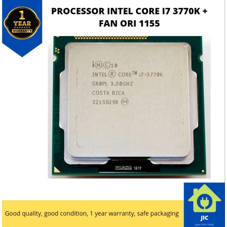 PROCESSOR INTEL CORE I7 3770K + FAN ORI 1155