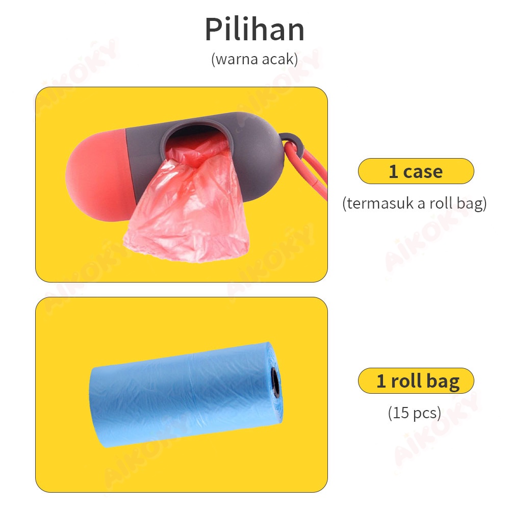 AIKOKY kantong plastik sampah portabel/Kantong sampah popok bayi